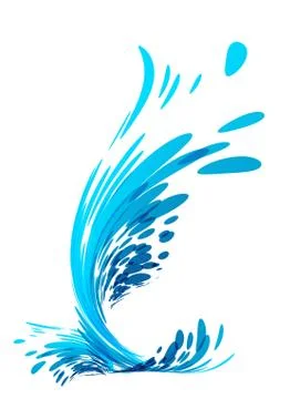 Splash water on white Stock Illustration