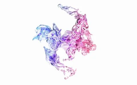 Splash wave liquid pattern, 3d rendering. Stock Illustration