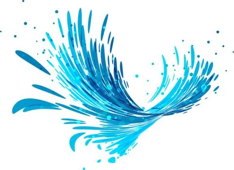 Splash wave on white Stock Illustration