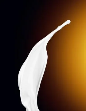 Splash of white fat milk as design element Stock Illustration