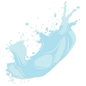 Splash of a wide drop of water or liquid22 Stock Illustration