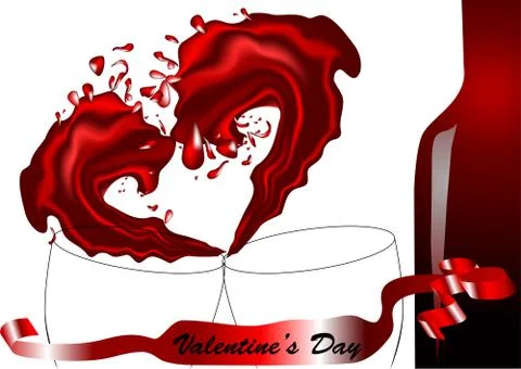 Splash of wine Stock Illustration