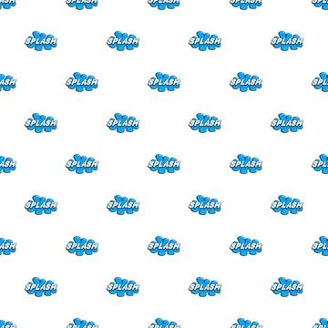 Splash word pop art comic seamless pattern Illustrazione stock