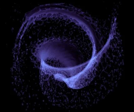 Splash in x-ray on black Stock Illustration