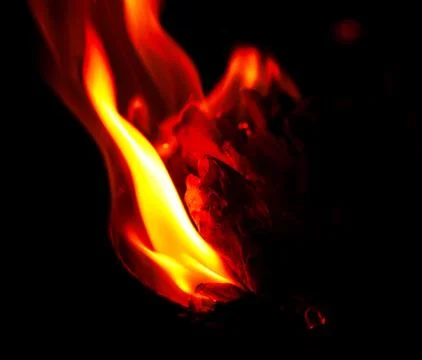 Splash of yellow flame Foto stock