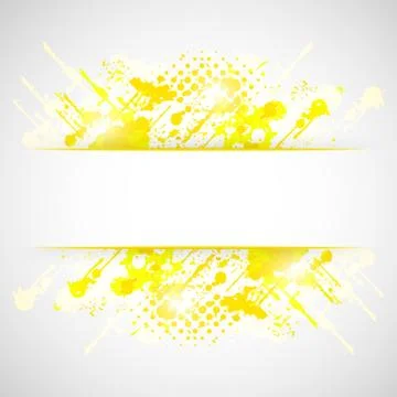 Splash yellow grunge vector abstract background. Stock Illustration
