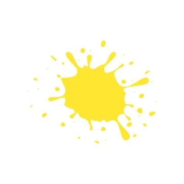 Splash yellow vector shape Stock Illustration
