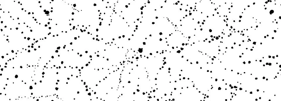 Splashed dots seamless texture. Distress sprinkled paint drop background. Black Stock Illustration