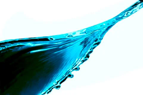 Splashed water cyan Stock-Fotos