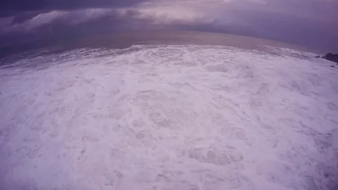 Splashes and Foam Big Storm Mediterranean Sea Stock Footage 74462163