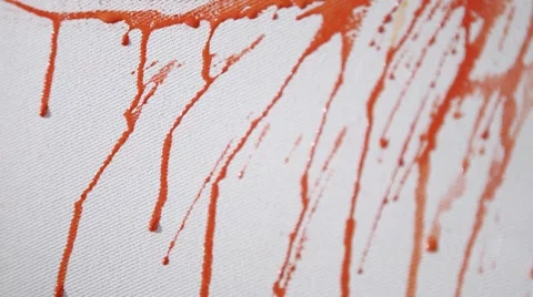 Splashes and streaks of paint on canvas background Video stock 45430055