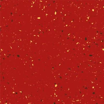 Splashes black and yellow on a red background. Illustrazione stock