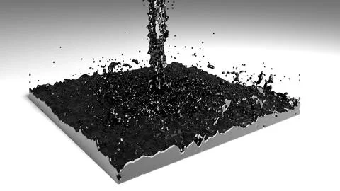 Splashes of dark oil on gray white gradient background,Oil and Energy Busin.. Stock Illustration