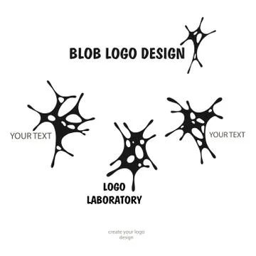 Splashes Human brain - vector logo template concept illustration. Neuro Illustrazione stock