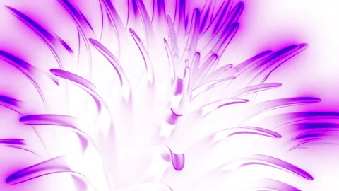 Splashes of moving pattern with spikes. Design. Abstract animation of blooming Stock Footage 266860792