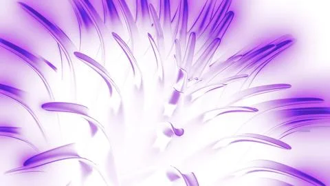 Splashes of moving pattern with spikes. Design. Abstract animation of blooming Illustrazione stock