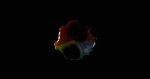 Splashes Of Multicolored Paint Stock Footage 170700968