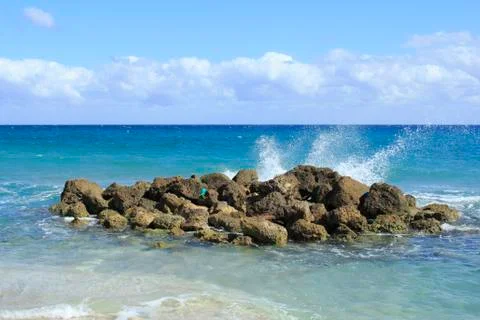 Splashes from the ocean Stock Photos