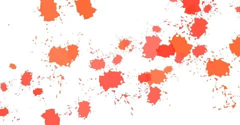 Splashes of paint blots on a white canvas Stock Illustration