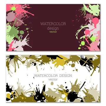 Splashes of paint of different colors. Blots. Bright unusual multicolored col Stock Illustration