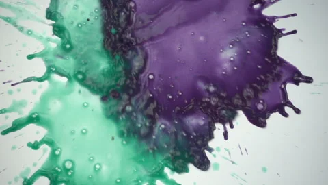 Splashes paints in slow motion Stock Footage 99749345