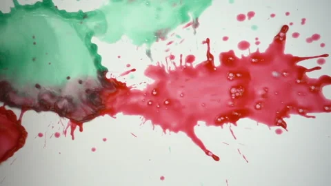 Splashes paints in slow motion Stock Footage 99749674
