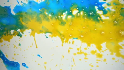 Splashes paints in slow motion Stock Footage 99749784