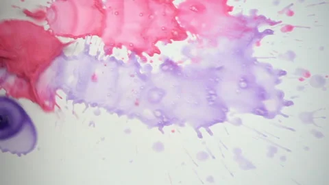 Splashes paints in slow motion Stock Footage 99749827
