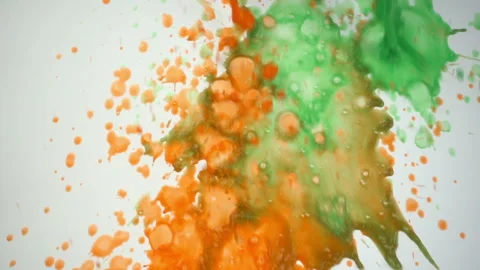 Splashes paints in slow motion Stock Footage 99749882