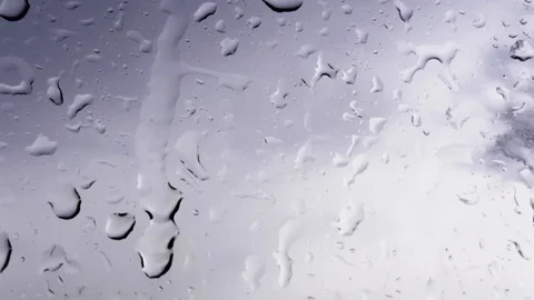 Splashes of rain on the glass Video stock 112609521