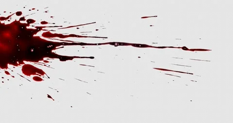 Splashes of Red Paint. Blood Splatter Set. Horror Movie Effects Vídeos de archivo 136540589