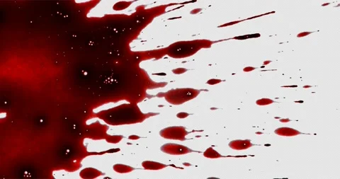 Splashes of Red Paint. Blood Splatter Set. Horror Movie Effects Vídeos de archivo 136544176