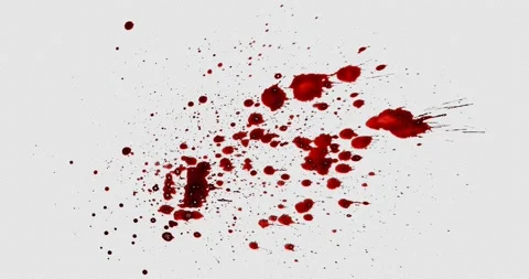 Splashes of Red Paint. Blood Splatter Set. Horror Movie Effects Vídeo Stock 136552086