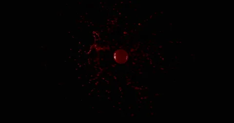 Splashes Of Red Paint Stock Footage 170701862