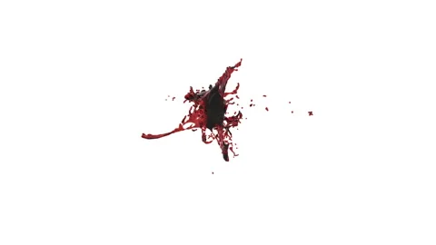 Splashes of red paint or blood Stock Footage 105297814