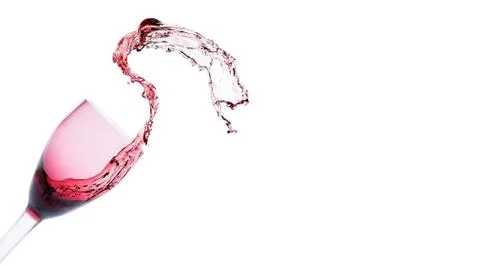 Splashes of red wine Foto stock