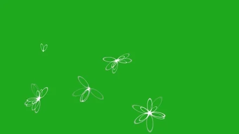 Splashes with rings on green screen background Stock Footage 277867077