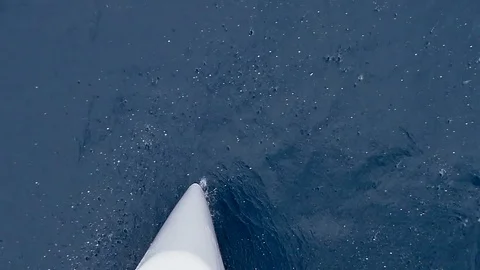 Splashes of sea water while the boat is moving. Stock Footage 103555824