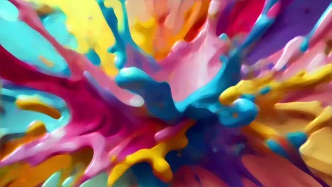 Splashes of Smoothed Paints Video stock 304800142