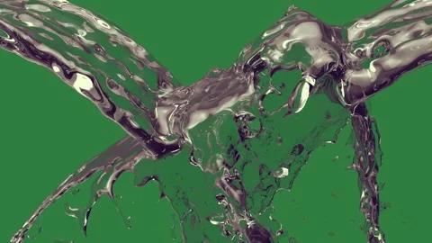 Splashes Splashing Isolated Green Screen Stock Video 库存影片 338016579