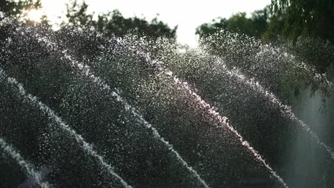 Splashes of water from the fountain Stock Footage 248534161