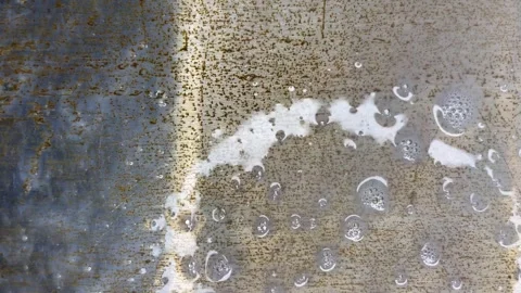Splashes of water iron air and waves Stock Footage 252188719