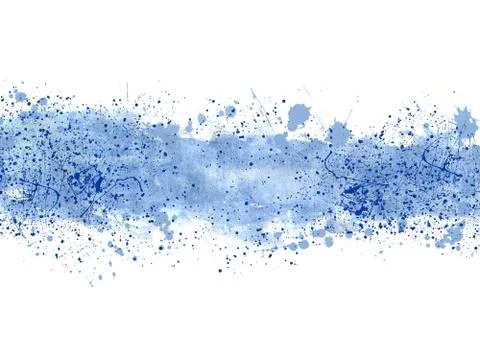 Splashes, watercolor, background, blue Stock Illustration
