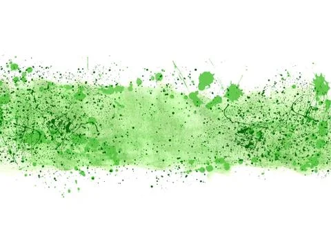 Splashes, watercolor, background, green Stock Illustration