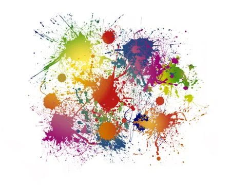 Splashes, watercolor, background Stock Illustration