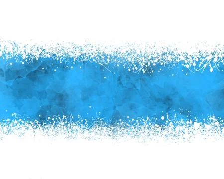 Splashes, watercolor, blue Stock Illustration