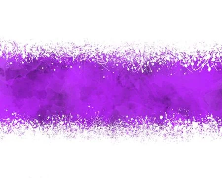 Splashes, watercolor, violet Stock Illustration