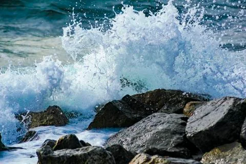 Splashes from the waves Stock Photos