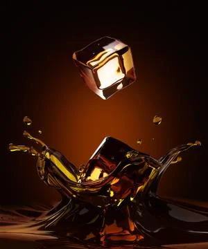 Splashing alcohol Stock Illustration