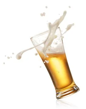 Splashing beer Stock Photos
